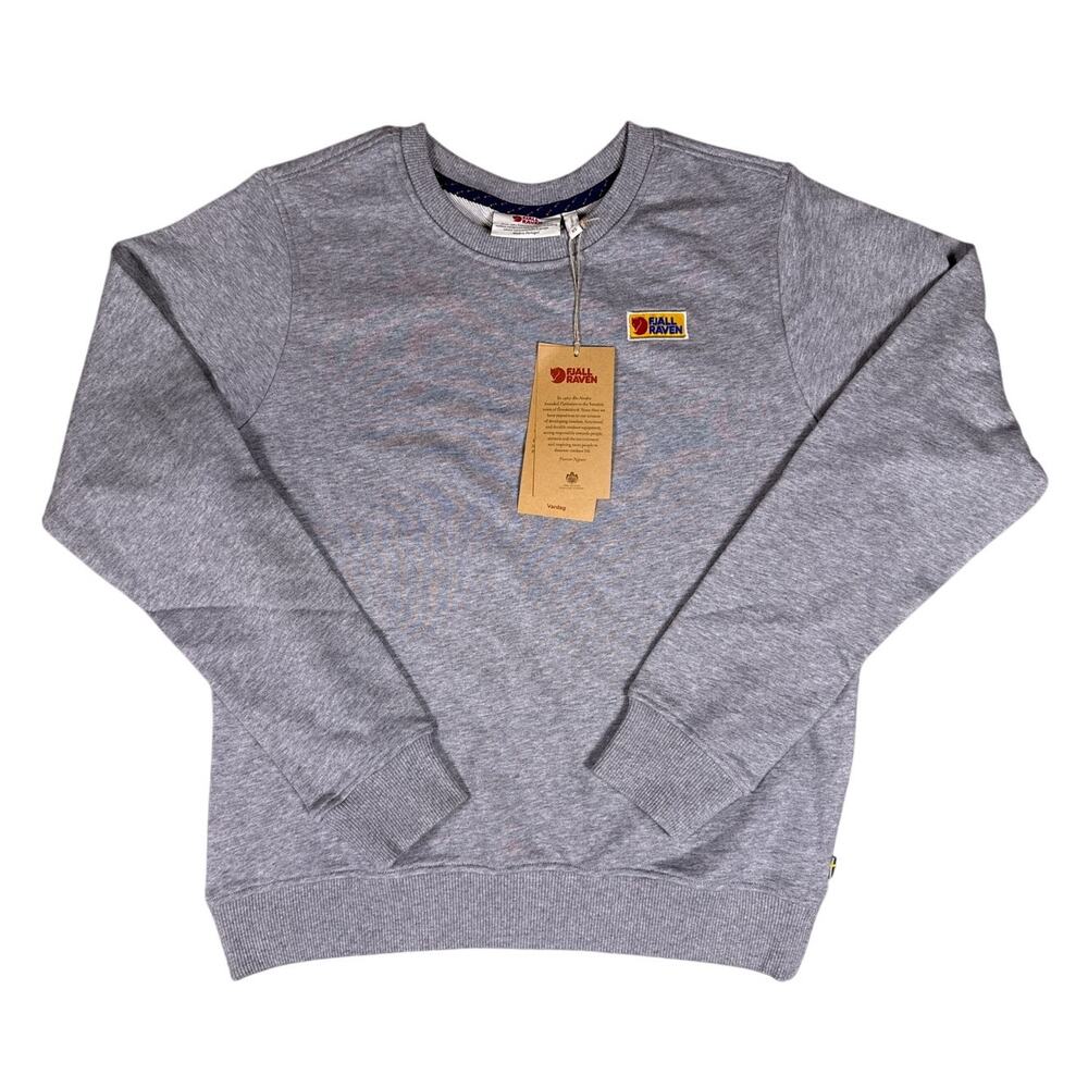 Fjallraven Vardag Sweater W Women's XS Organic Cotton‎ Grey Melange Pullover